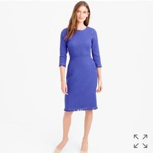 J. Crew Long-sleeve tweed dress with fringe